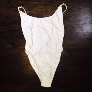 High Cut White One Piece